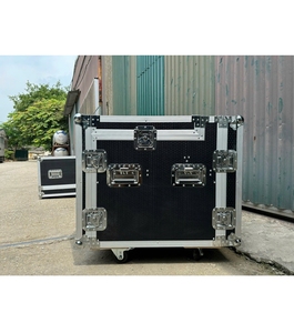 Flight case robuste en contreplaqué pour instruments de musique avec 4 roues et grandes poignées pour la protection des mixeurs audio et du matériel - Product Image 1