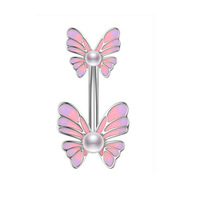 2024 Fine hypoallergénique Non ternir étanche corps Piercing bijoux titane nombril Piercing bijoux luxe rose ventre anneau