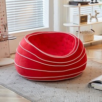 Sofá Puff Redondo Moderno, Silla Creativa Tipo Huevo, Sofá Individual para Balcón, Sillón de Descanso