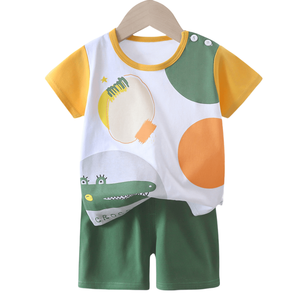 ชุดนอนผ้าฝ้าย100% สำหรับเด็กลายการ์ตูน046สำหรับ3-8ปี - Product Image 4