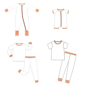 Oem Custom Lion King Newborn Infant Pajamas Baby Clothes Bamboo Footie Zipper Baby Boys Girls Plain Long Sleeve Jumpsuit Romper