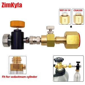 Adaptador de Recarga para Cilindro de CO2 para Soda, Tipo de Rosca TR21-4, con Kit de Manómetro, Compatible con Cilindro Azul SodaStream, Conector W21.8-14 CGA320 - Product Image 1