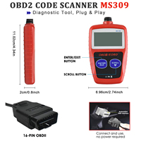 Nuevo Escáner OBD2 MS309 Herramienta de Diagnóstico Automotriz de 12V Lector de Códigos de Motor de Coche Herramienta de Diagnóstico Eficiente