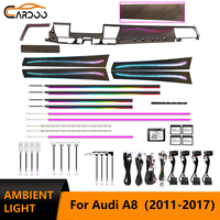 Luz Ambiental Cardoo Symphony de 64 Colores para Audi A8 D4 2010-2017, Iluminación LED Interior, Accesorios Decorativos