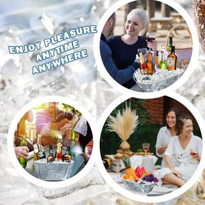 ถังน้ำแข็งสแตนเลสขนาด 4 แกลลอน 4 ชิ้น ทนสนิม สำหรับงานปาร์ตี้และอุปกรณ์บาร์ค็อกเทล - Product Image 3