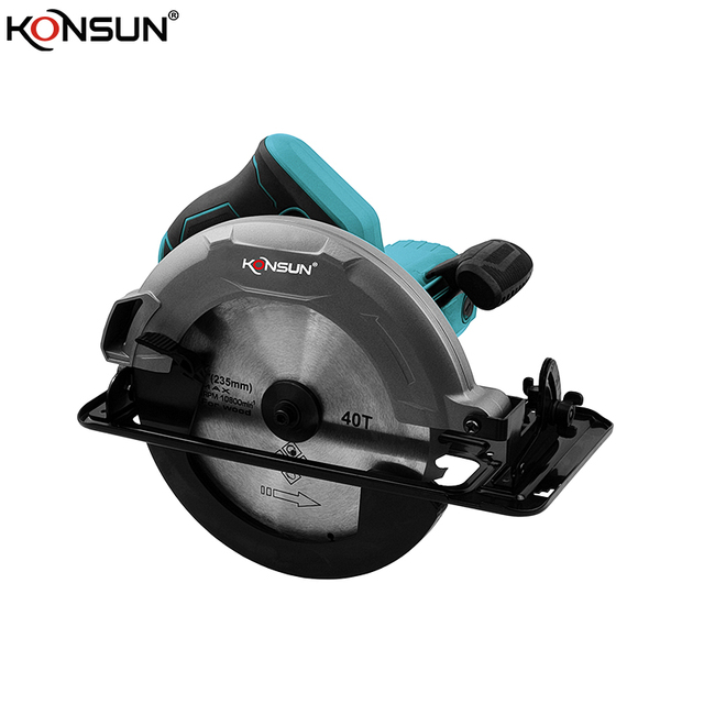 KONSUN 9In 235mm Electric Circular Saw 1800W High-Power DIY Wood Cutting Saw for Hardwood PVC Aluminum Construction Use 110-220V