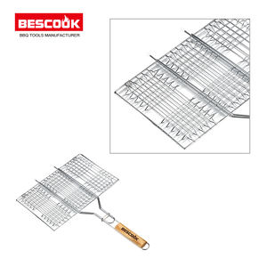 Pour Bescook Panier de barbecue en métal chromé de vente chaude pour panier de <span class=keywords><strong>kebab</strong></span> de cuisine extérieure en stock - Product Image 2