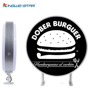 Letrero Luminoso LED Personalizado para Exteriores, Letrero Redondo Iluminado con Caja de Luz LED para Restaurante - Product Image 2