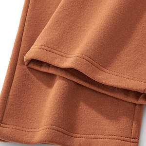 กางเกงวอร์มขายาวทรงตรงสีพื้นแบบลำลองสำหรับทุกเพศ ผ้าฟลีซหนานุ่ม 350 กรัม ปักโลโก้ตามสั่ง - Product Image 3