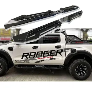 Estribo de acero de aluminio para Ranger T6 T7 T8 T9 Raptor, accesorios para coche, camioneta, Pedal de pasos laterales