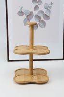 Étagère à épices moderne ronde en bambou écologique à 2 niveaux avec 8 récipients en verre pour épices avec couvercles, idéale pour les fêtes
