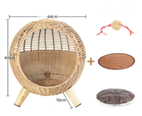 Maison de chat Villa, détachable et lavable, Cage de chat domestique, lit pour chien, lit pour chat, fournitures pour animaux de compagnie