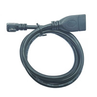 Alta calidad OTG V8 ángulo recto macho Micro USB 5 pines a cable USB hembra