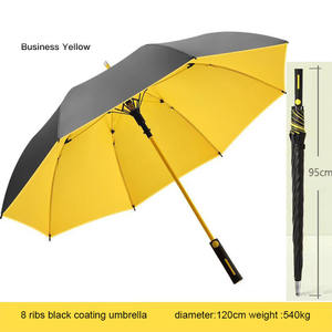 Paraguas de golf grande y duradero con revestimiento negro de 8K, paraguas semiautomático con mango de plástico y paraguas impermeable - Product Image 4