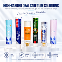 Tubes de dentifrice en aluminium et plastique laminé avec logo personnalisé, impression UV, bouchon à vis 12,7-35 mm, emballage pour soins bucco-dentaires