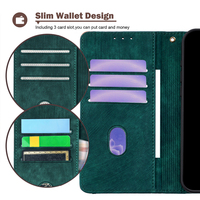 Étui portefeuille en cuir tendance avec protection RFID et support pour cartes pour OnePlus Ace6 15 Ace6T 14R 13, coque arrière antichoc