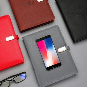 High Quality Low Moq Meeting Outdoor Using A5 Size <b>Binder</b> 100 Sheets <b>Notebooks</b> With Power Bank and Wireless Charge - Product Image 4