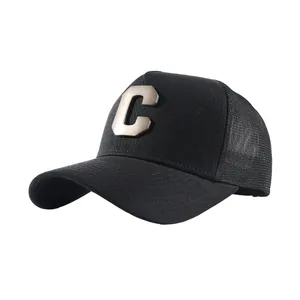 Cappellino sportivo con Logo in metallo stile Vintage stile esterno stile ricamato in lana curvo stampato a forma di coda di cavallo stile regolabile