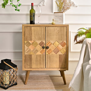 INNOVA Home Customized Solid <b>Wood</b> Panel Large Capacity Accent Storage Cabinet for Living Room Entry Farmhouse Hotel Use - Product Image 2