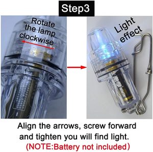Lampe LED multicolore de haute qualité, lumière IP68, leurre de pêche en <span class=keywords><strong>eau</strong></span> profonde pour attirer les poissons, couleurs émettrices jaune, vert et bleu - Product Image 5