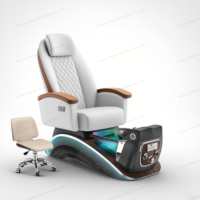 Nuevos muebles de salón de uñas, sillas de pedicura modernas de lujo, plataforma blanca, silla de masaje para manicura y pedicura, Spa de pies