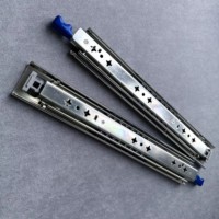 Glissières de tiroir GUANZHIYU à extension complète latérale, à 3 sections, robustes, à roulement à billes, avec vis en acier inoxydable pour cuisine et salle de sport