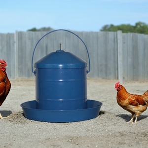 Gia Cầm Nông Nghiệp Thiết Bị Kim Loại Tự Động Gà Trung Chuyển 9L Mạ Kẽm Sắt Gia Cầm Thức Ăn Xô Trung Chuyển Cho Gia Cầm Nhà Trang Trại - Product Image 5