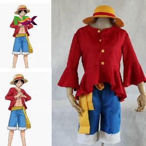 ชุดคอสเพลย์อนิเมะลูฟี่ ชุดคอสเพลย์มังกี้ ดี พร้อมหมวก สำหรับฮาโลวีน ผู้หญิง ผู้ชาย เด็ก เสื้อ กางเกง ของขวัญ - Product Image 3