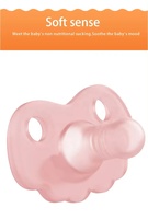 100% Sucette pour bébé en silicone de qualité alimentaire sans BPA écologique/non toxique Logo personnalisé liquide apaiser anneau de dentition débit moyen bébé