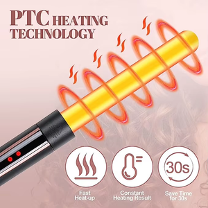 Rizador de Pelo Eléctrico Portátil PUDU de <span class=keywords><strong>Tres</strong></span> Barriles de Cerámica con Pantalla LCD Iónica y Ondulador de Pelo Automático de Triple Barril - Product Image 4