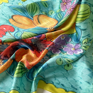 Foulard carré en satin de polyester imprimé citron bohème pour femme, idéal pour l'été, la plage et les voyages, bandana tendance, doux pour la peau - Product Image 2