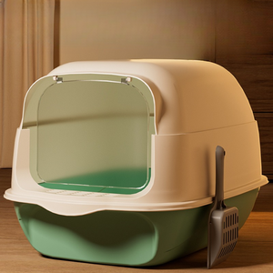 Scatola per gatti in plastica leggera resistente e resistente rosa di fabbrica per casa e Multi-gatto - Product Image 6