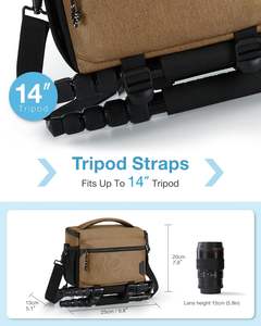 Mochila para Cámara de Muestra Gratuita - Mochila de Lona Impermeable Estilo Vintage de Cuero para Cámaras DSLR y SLR con Espacio para Laptop de 15.6 Pulgadas - Product Image 5