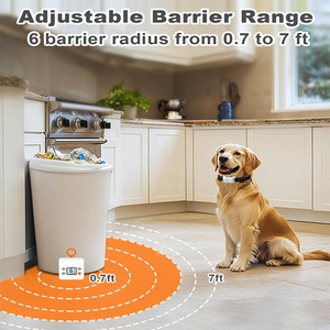 Sistema de valla para perros electrónico recargable para uso en interiores Plástico Rango ajustable personalizado Intensidad de choque Mantiene a las mascotas restringidas - Product Image 3