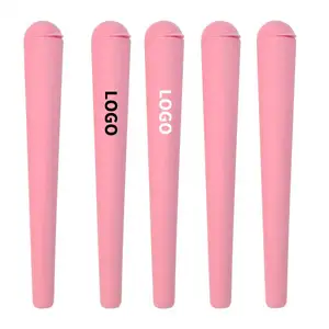 High Quality Thick 120 Mm Rolling Pop Top Tubes Pink Plastic Cigarette Packaging Tube Airtight Conical Container With Lid