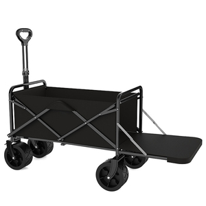 E-RIKE Custom Adjustable Handle Foldable <strong>Wagon</strong> Camping Cart Garden Folding Collapsible <strong>Beach</strong> <strong>Wagon</strong> With Wide Wheels - Product Image 3
