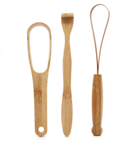 Kit complet de nettoyage interdentaire et de grattoir lingual portable en paille de blé et bambou, écologique, antidérapant, en forme de U – Vente chaude