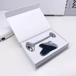Stainless Steel Heart Shaped Beauty Metal Guasha Facial Massager <b>Roller</b> Gua Sha Set - Product Image 2