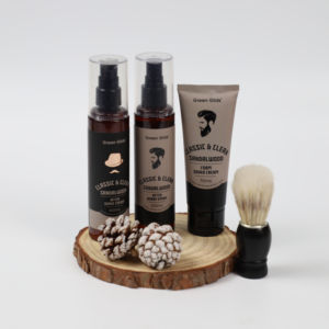 Sac en coton de marque privée 100ml après la barbe flacon pulvérisateur après-rasage crème rasoir crème Tube rasage brosse coffret cadeau pour hommes - Product Image 1