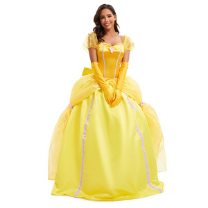 Disfraz de Princesa Bella de La Bella y la Bestia, Amarillo, para Mujer Adulta, Sin Etiqueta, Primavera 2025 - Product Image 1