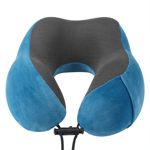 Bantal Leher Ergonomis untuk Perjalanan dari Busa Memori dengan Kain Magnetik yang Dapat Dicuci dan Disesuaikan, Mendukung Leher - Product Image 1