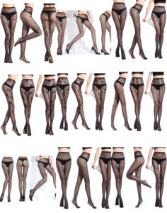 Vente en gros Bas jarretelles multi-styles pour dames Collants résille sexy en nylon pour femmes Collants sans couture - Product Image 5