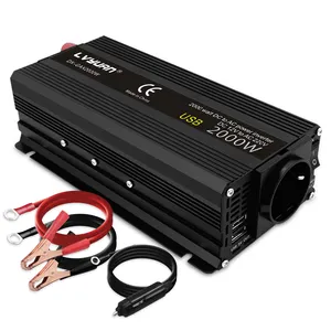 Inverter gelombang sinus modifikasi, Inverter daya mobil konverter dc ac 12 v hingga 220v 800w 2000w Solar Home 12 Volt