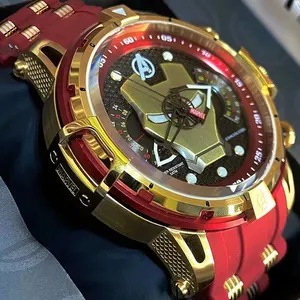 Relojes masculinos 2021 men luxury avengers superman captain America adult large marvel watch for men