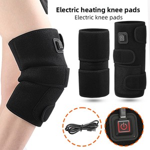 Hot Sale USB <strong>Heated</strong> Thick <strong>Knee</strong> Wrap Electric <strong>Knee</strong> Pad Graphene Heating Adjustable Hook Loop Warm Compress Reusable <strong>Knee</strong> <strong>Support</strong> - Product Image 1