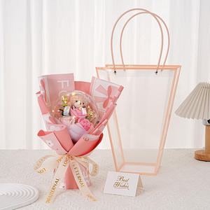 Bouquet de fleurs de savon en forme de cœur en acrylique <span class=keywords><strong>Pop</strong></span> <span class=keywords><strong>It</strong></span> Nouveau cadeau de la Saint-Valentin Ours en peluche Fleur éternelle - Product Image 5