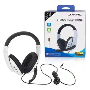 Auriculares estéreo Dobe con micrófono para PS5, Xbox, Nintendo, PC, auriculares para juegos con conector de 3.5 mm, blanco y negro - Product Image 1