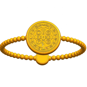 Braccialetti con Medaglia di San Benedetto per Preghiera e Messa, Braccialetti con Medaglia Miracolosa, Giocattoli Religiosi Cattolici in Silicone per Bambini - Product Image 1