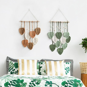 <span class=keywords><strong>Tapisserie</strong></span> murale triangulaire en coton tissé à la main de style bohème nordique pour la décoration de la chambre à coucher et de la chambre d'enfant - Product Image 1