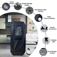 Sauna domestique de luxe américain avec panneau de commande numérique, système d'aromathérapie et banc ergonomique pour une thérapie de désintoxication corporelle complète
